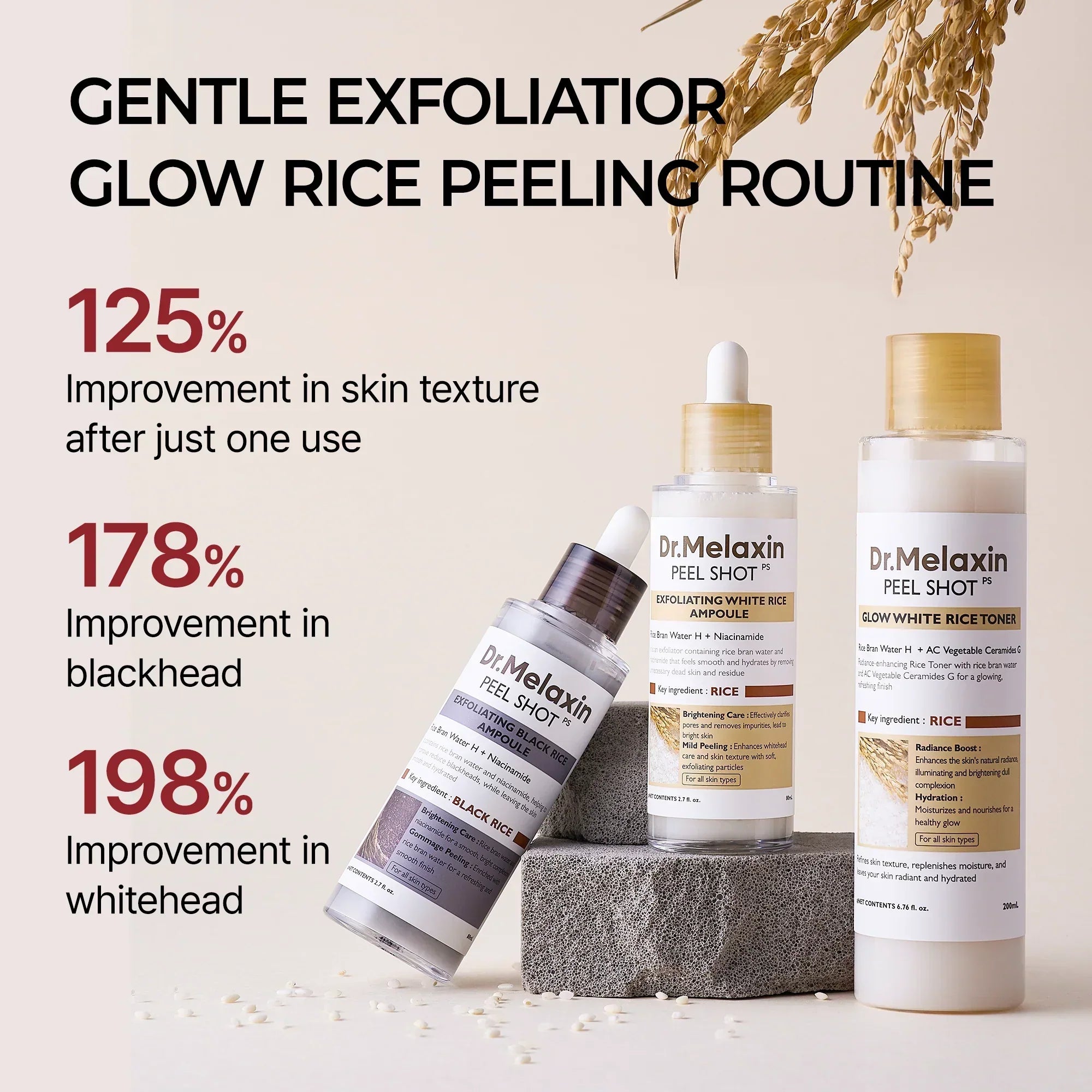 Peel Shot Glow Rice Line alternate angle — Dr Melaxin K-Beauty