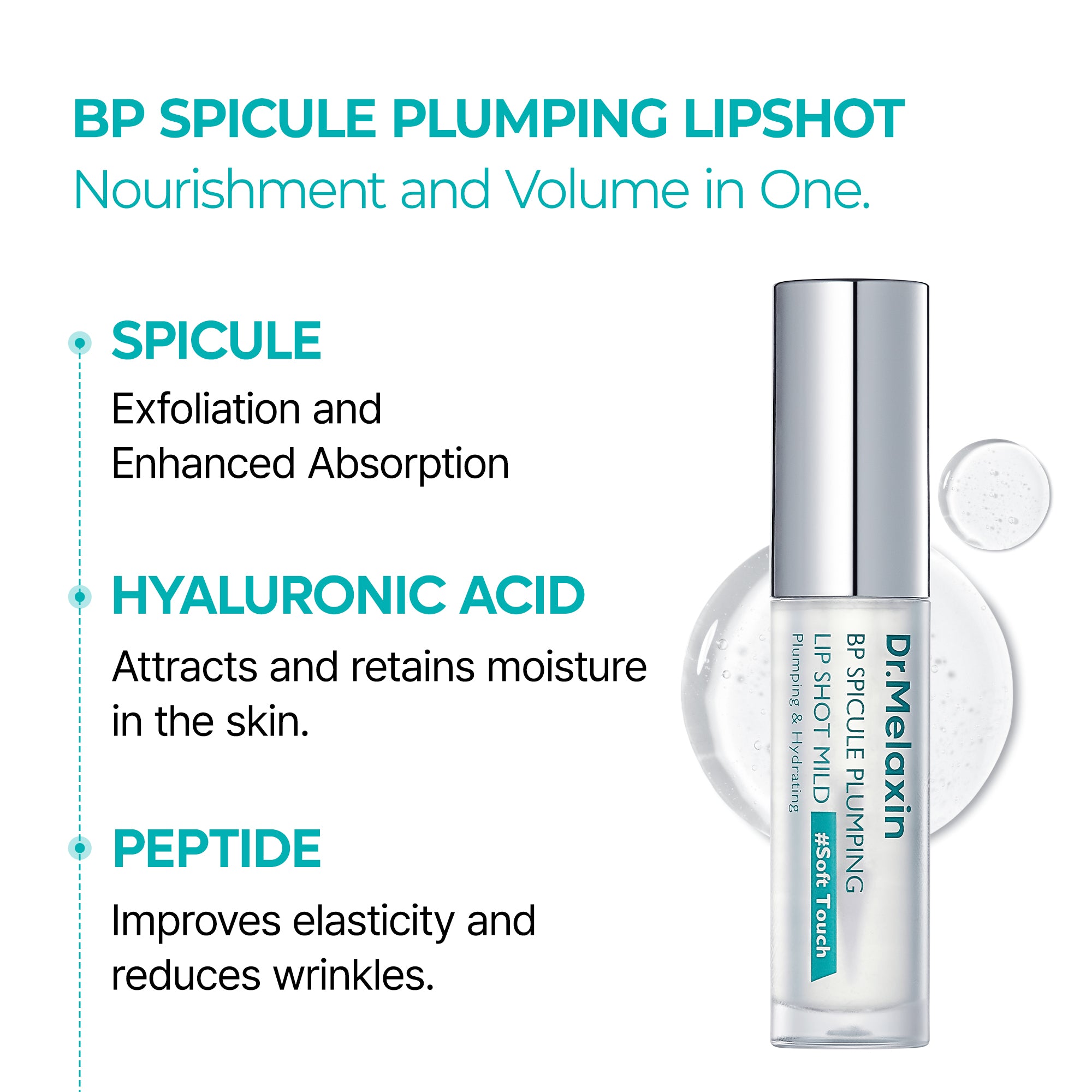 BP Spicule Plumping LIP Shot - Maxi detail view 6 — Dr Melaxin K-Beauty