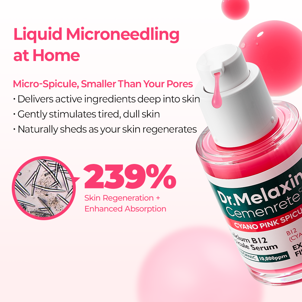 Cemenrete Cyano Pink Spicule Serum detail view 3 — Dr Melaxin K-Beauty