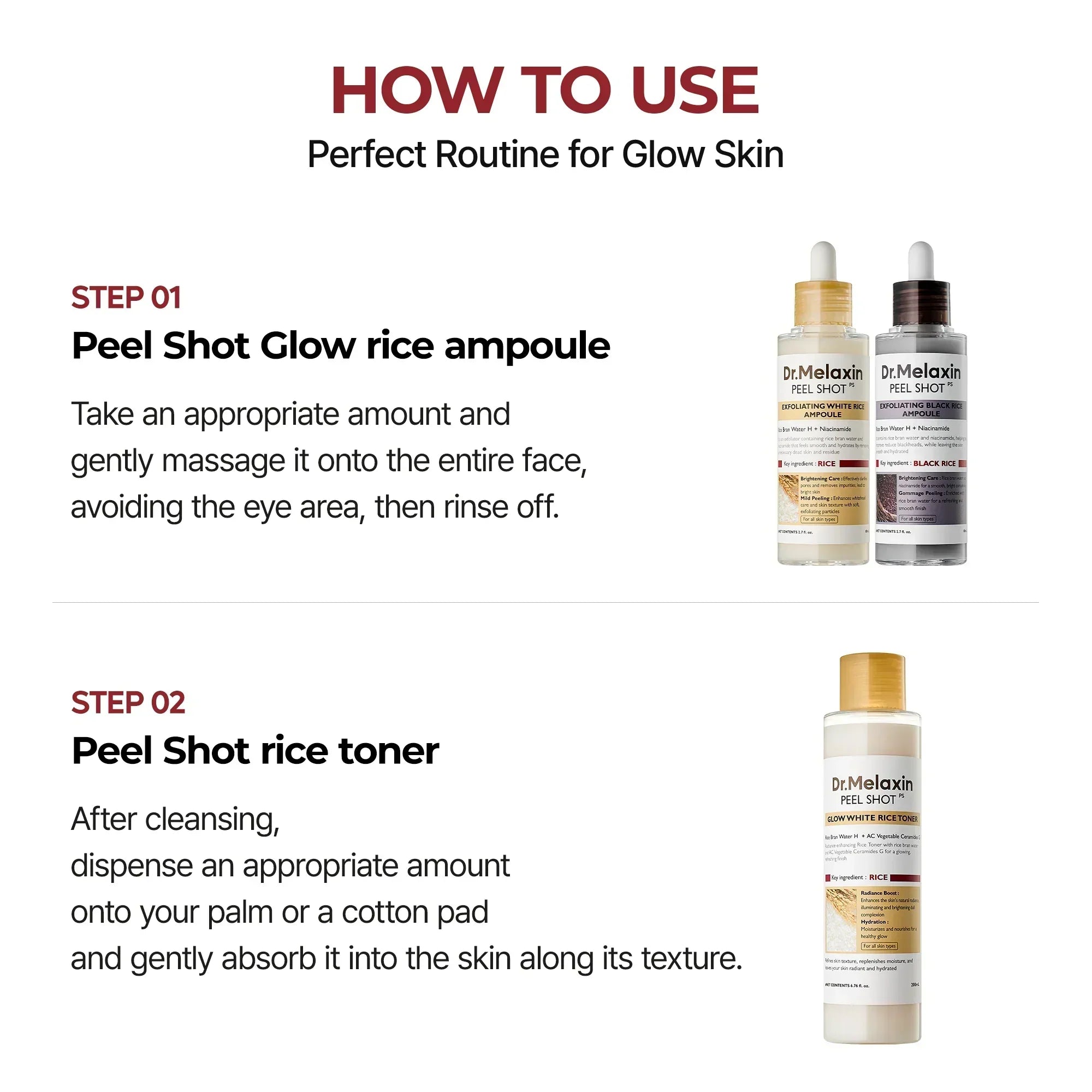 Peel Shot Glow Rice Line detail view 4 — Dr Melaxin K-Beauty