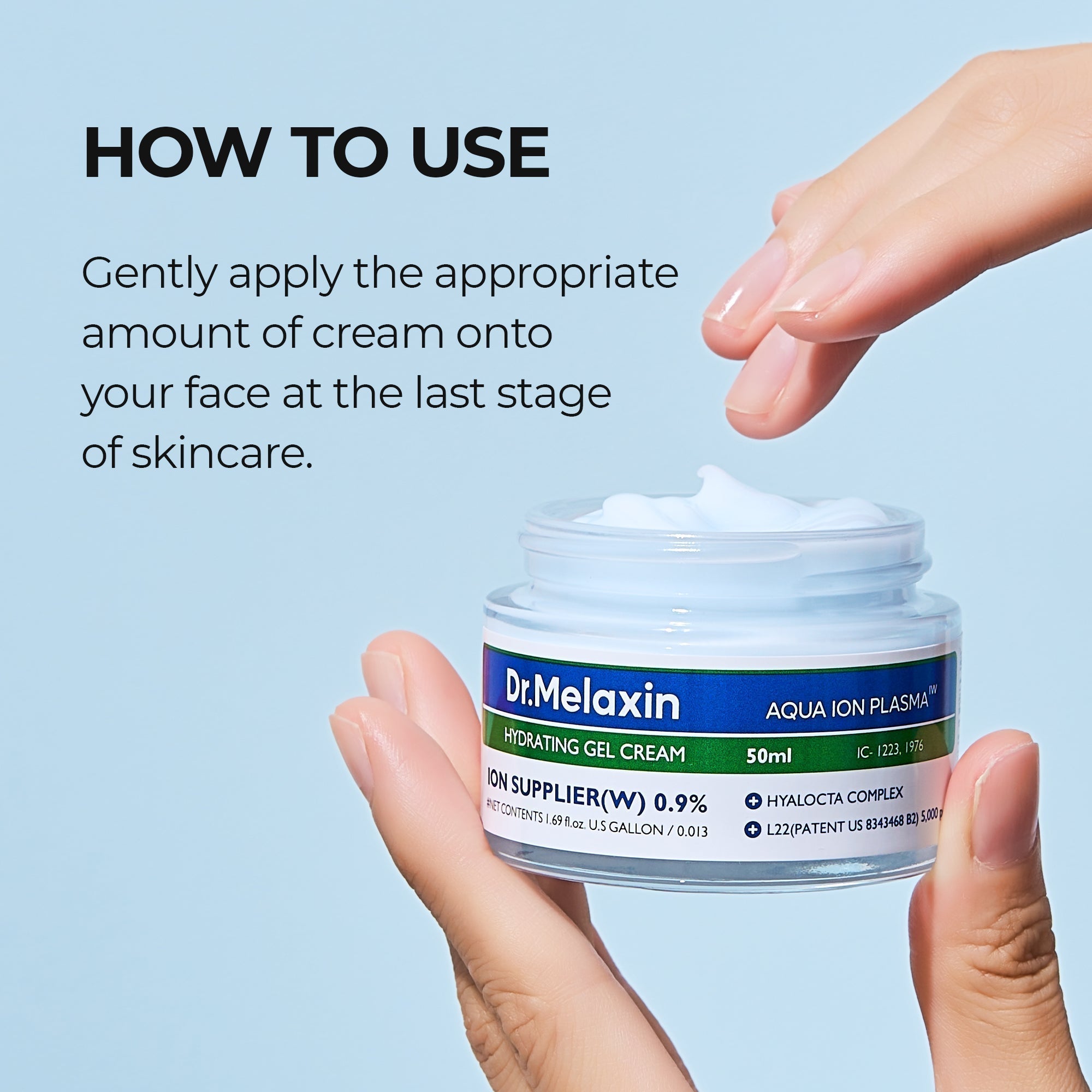 Aqua Ion Plasma Hydrating Gel Cream detail view 6 — Dr Melaxin K-Beauty