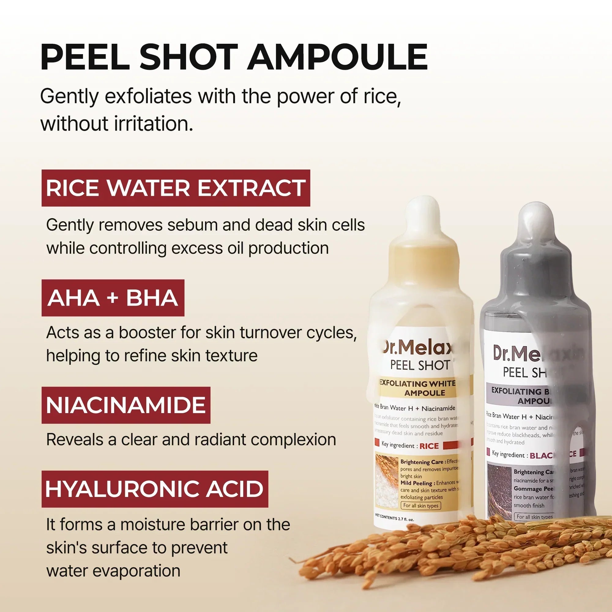 Peel Shot Glow Rice Line detail view 3 — Dr Melaxin K-Beauty