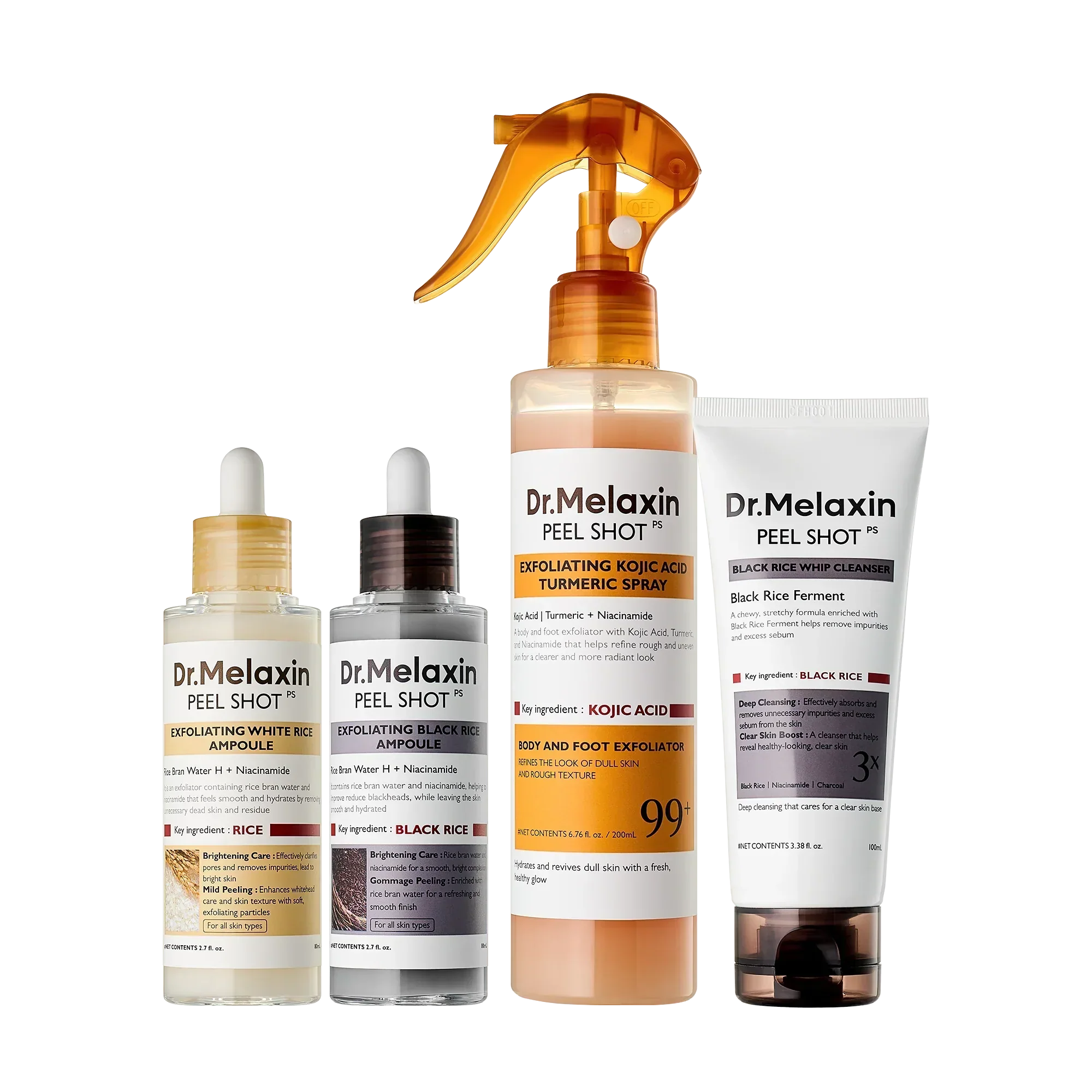 Peel Shot Complete Care Set main product shot — Dr Melaxin K-Beauty