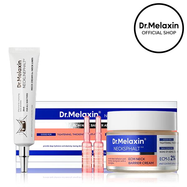 Perfect Neck Wrinkle Care Set main product shot — Dr Melaxin K-Beauty