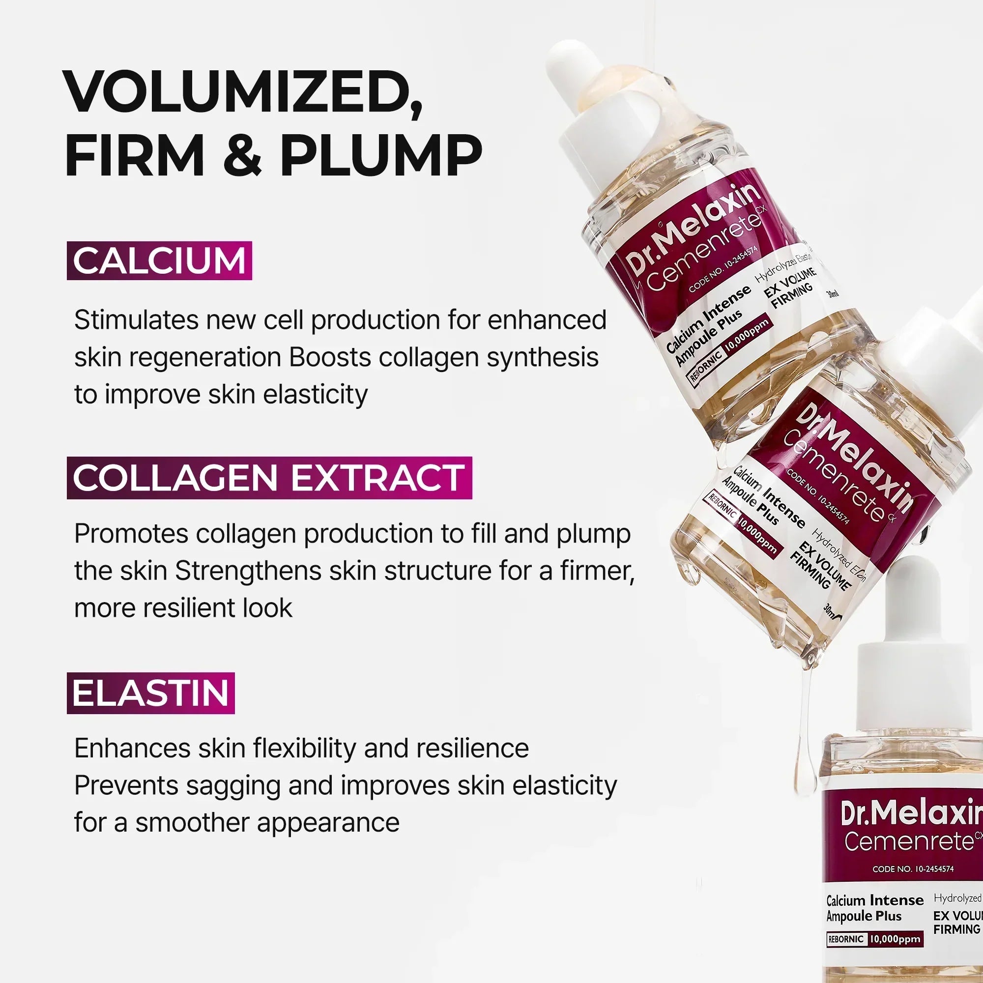 Cemenrete Calcium Intense Ampoule detail view 6 — Dr Melaxin K-Beauty