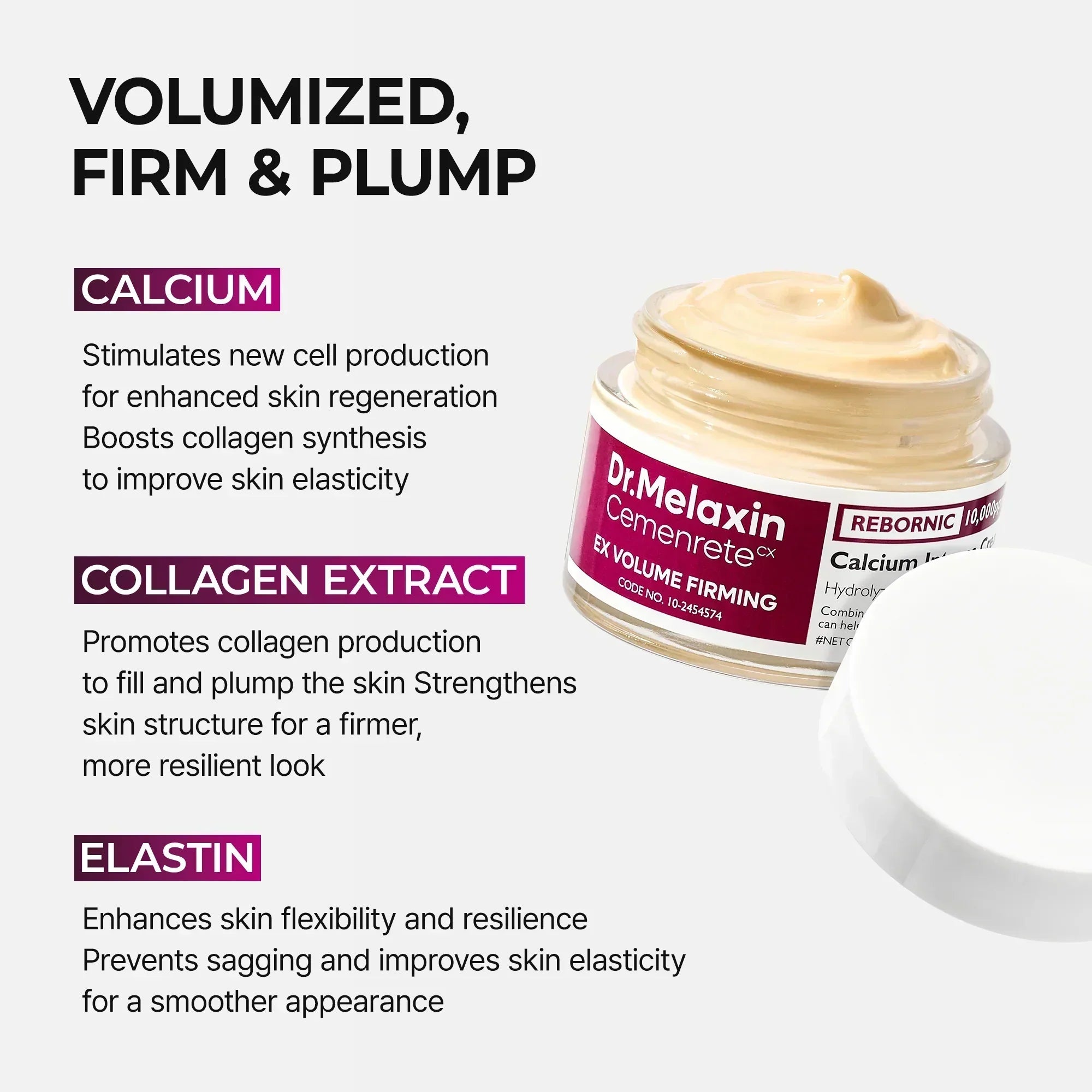 Cemenrete Calcium Intense Cream detail view 6 — Dr Melaxin K-Beauty