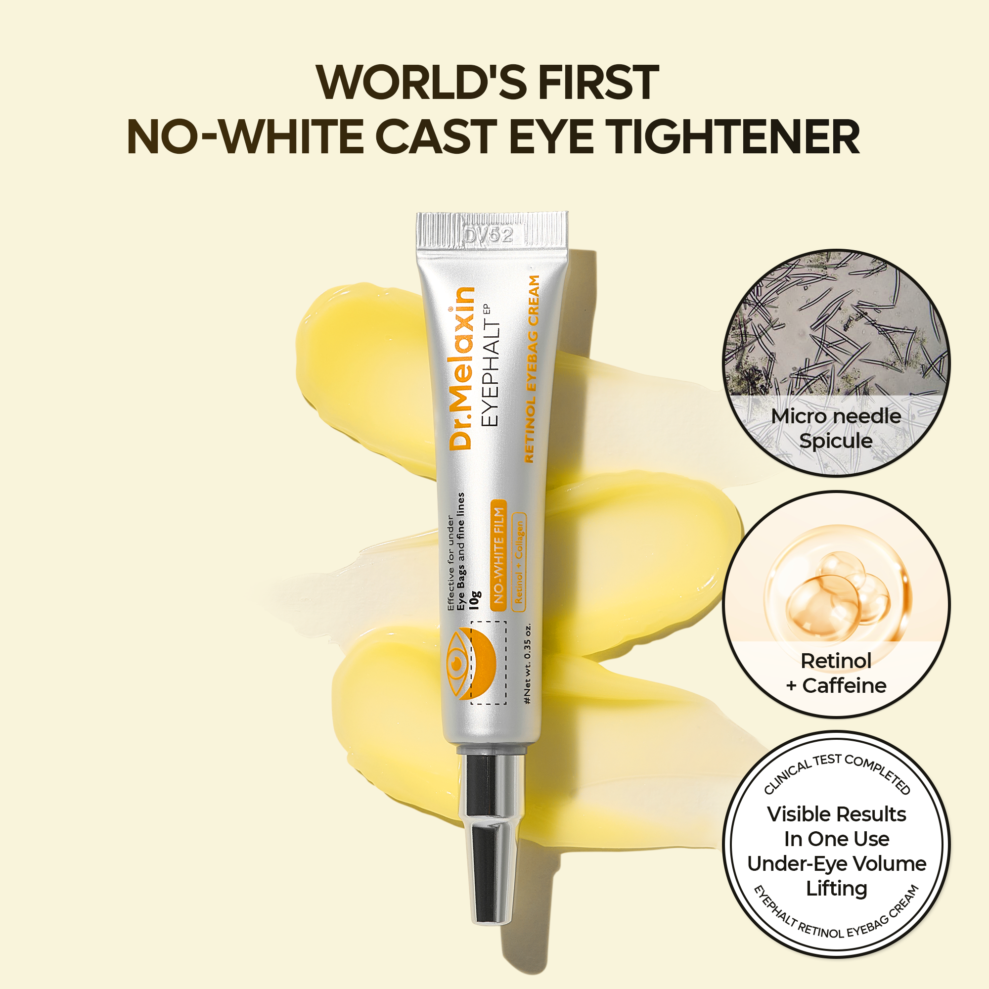 Retinol Eyebag Cream alternate angle — Dr Melaxin K-Beauty