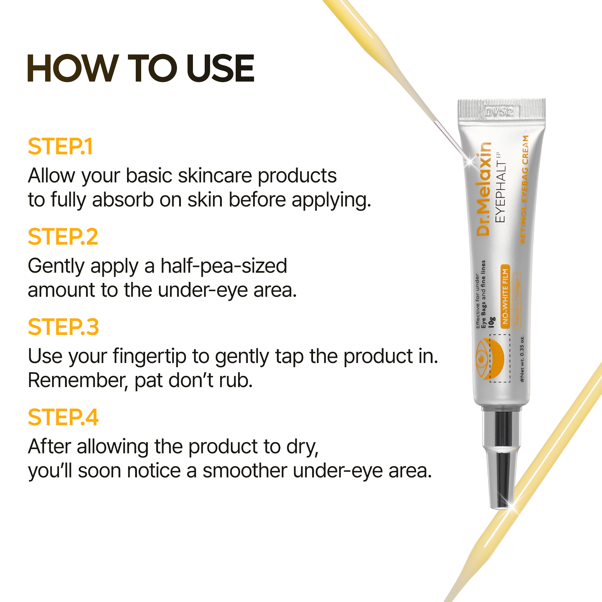 [FLASH 1+1 DEAL] Retinol Eyebag Cream detail view 7 — Dr Melaxin K-Beauty