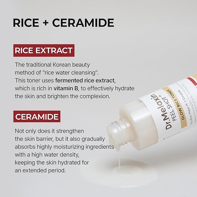 Peel Shot Glow Rice Tonic 200 ml detail view 6 — Dr Melaxin K-Beauty