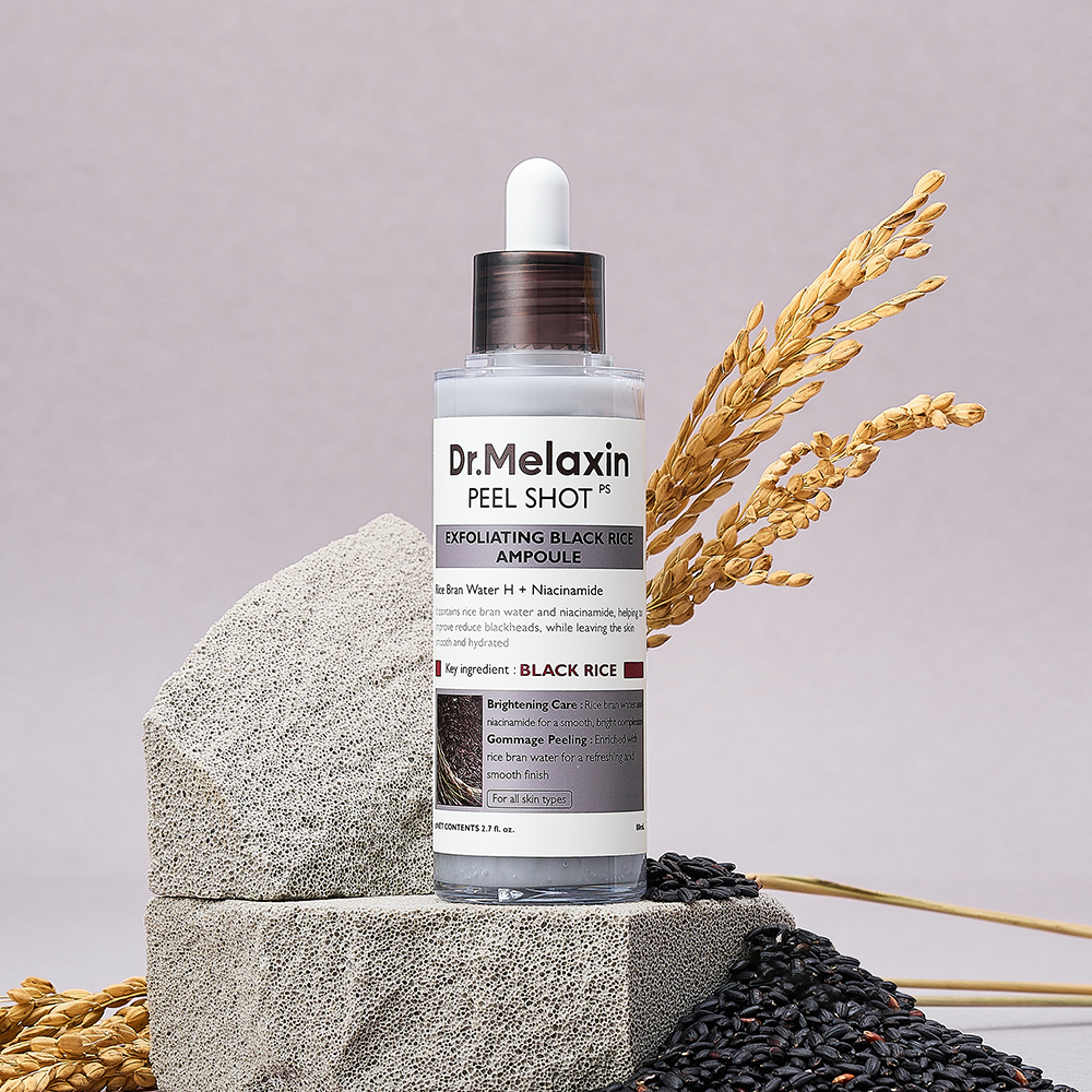 Peel Shot Glow Black Rice Ampoule alternate angle — Dr Melaxin K-Beauty