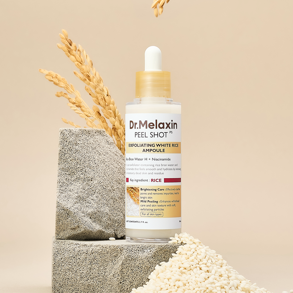 Peel Shot Glow White Rice Ampoule alternate angle — Dr Melaxin K-Beauty
