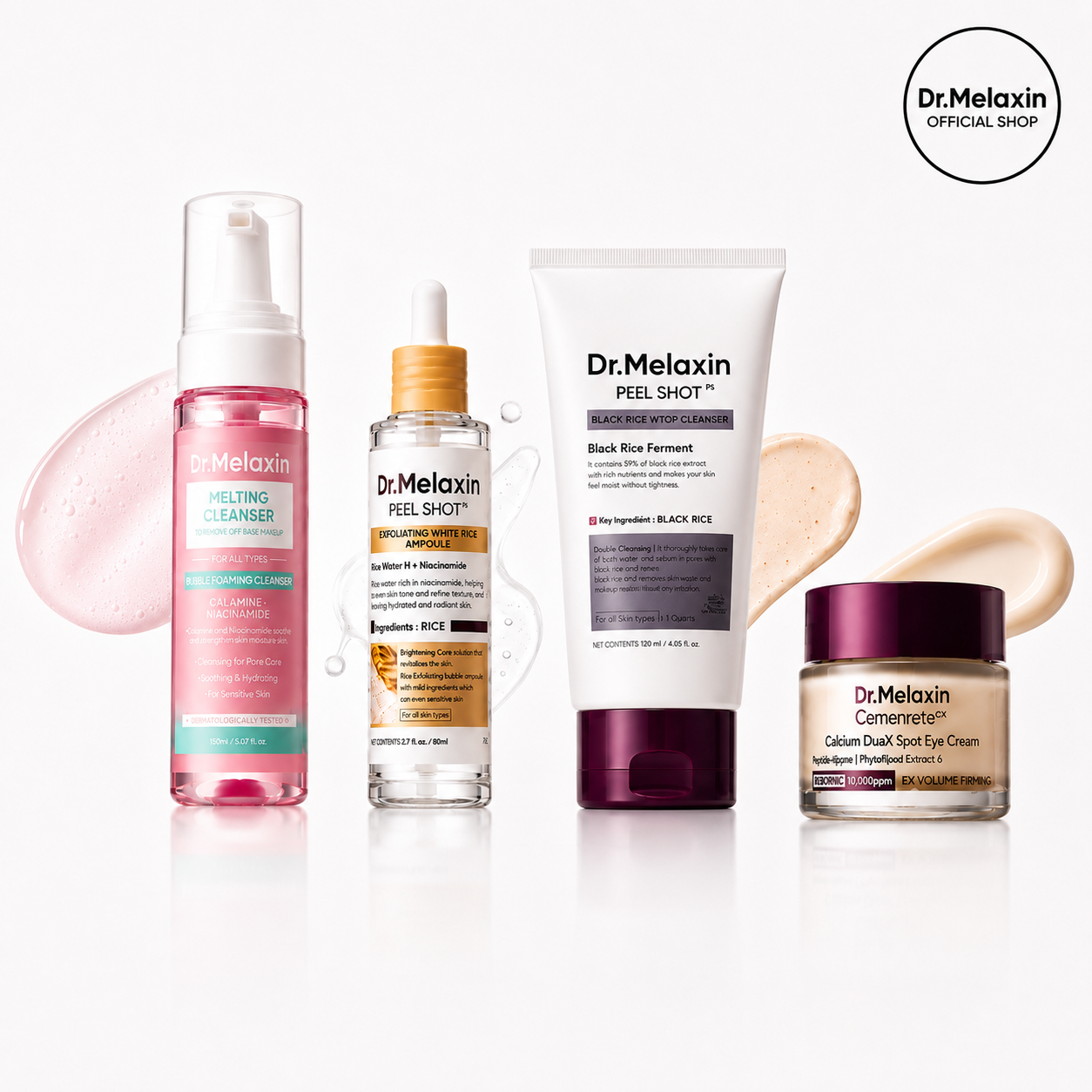 Calcium Skincare Bundle main product shot — Dr Melaxin K-Beauty