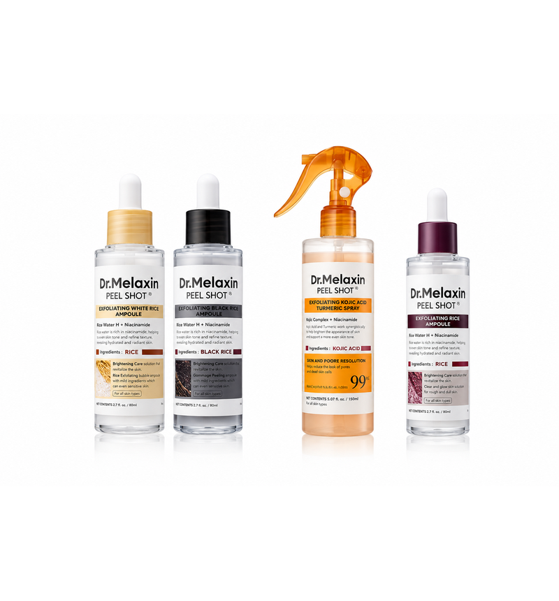 Peel Shot Trio Complete main product shot — Dr Melaxin K-Beauty