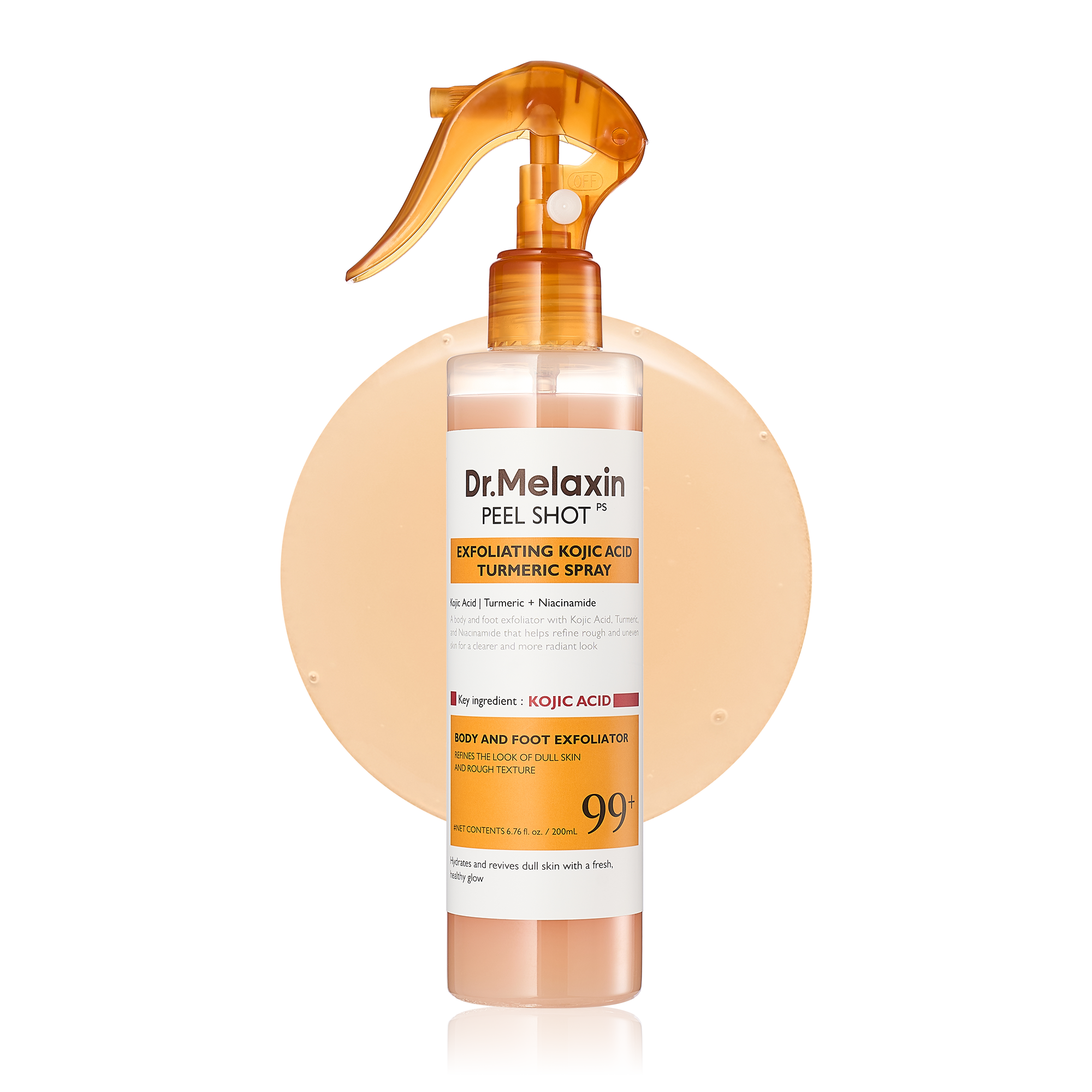 Peel Shot Keratin Care Kojic Acid Turmeric Spray main product shot — Dr Melaxin K-Beauty