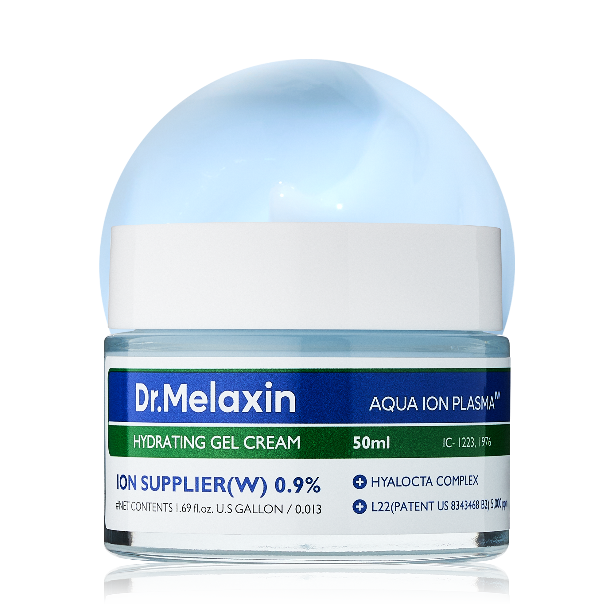Aqua Ion Plasma Hydrating Gel Cream main product shot — Dr Melaxin K-Beauty