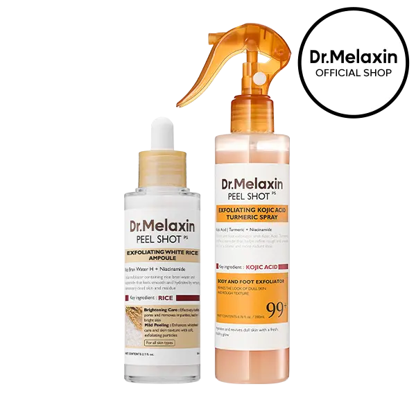 Body & Face Peel Shot Duo alternate angle — Dr Melaxin K-Beauty
